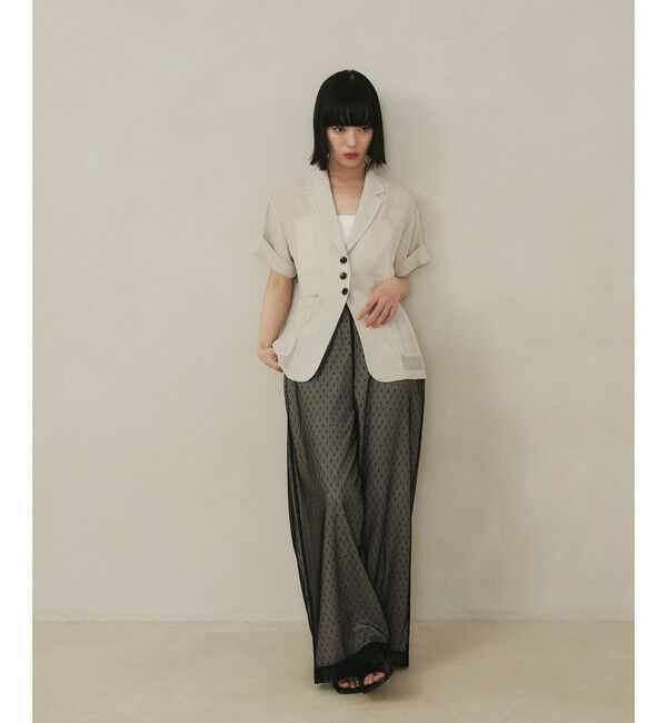 EMMEL REFINES「＜EMMEL REFINES＞EM ドットチュール レイヤー パンツ」|チノ|