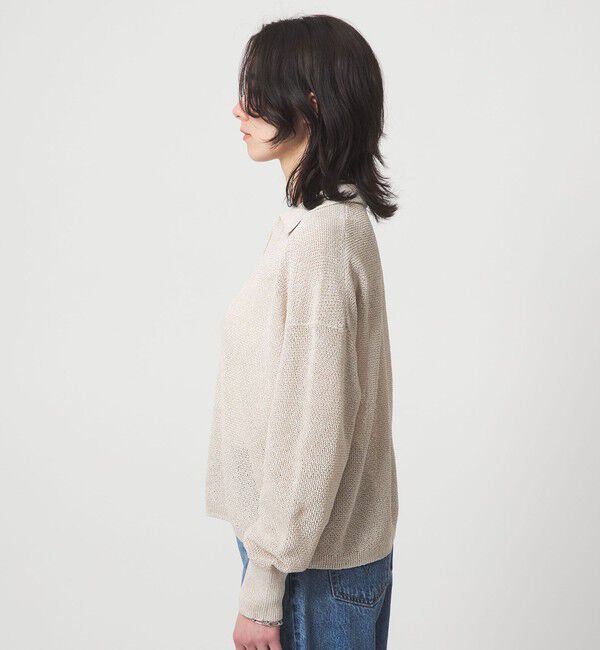 UNITED ARROWS green label relaxing「メランジ スキッパー プルオーバー ウォッシャブル」|ニット・セーター|