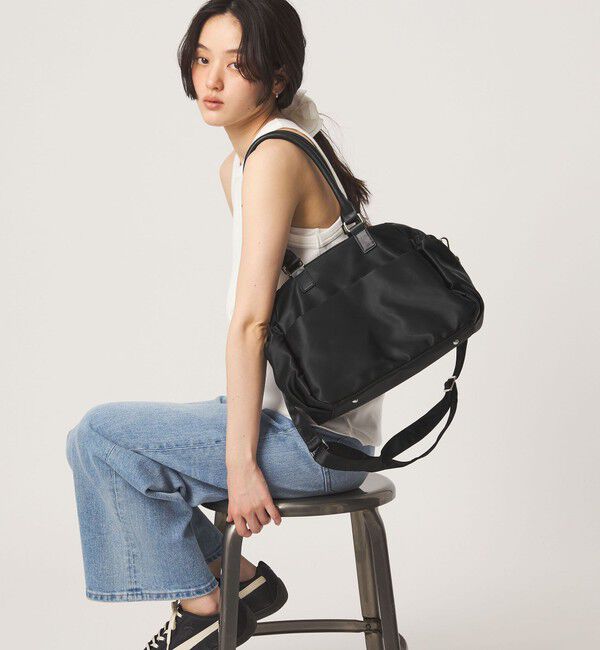 UNITED ARROWS green label relaxing「【WEB限定】2WAY Wジップ ボストン バッグ はっ水」|ボストンバッグ|
