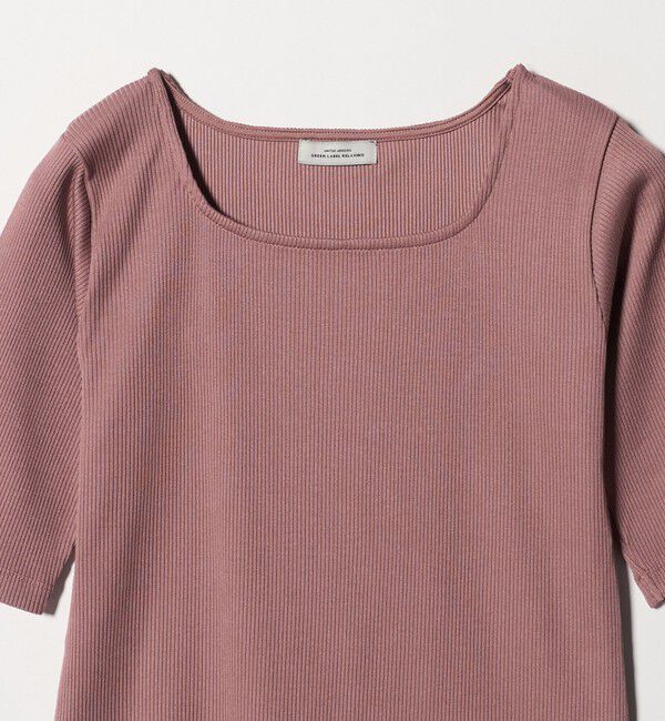UNITED ARROWS green label relaxing「ブライトリブ スクエアネック 5分袖 プルオーバー カットソー」|Tシャツ・カットソー|