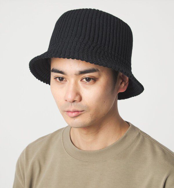 UNITED ARROWS green label relaxing「GLR ニット バケット ハット」|ハット|BLACK