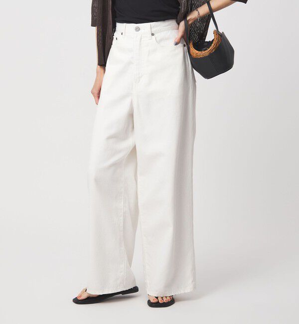 UNITED ARROWS green label relaxing「＜スタイリスト兵藤千尋さんコラボ＞ワイド ライト デニム 接触冷感」|デニム|