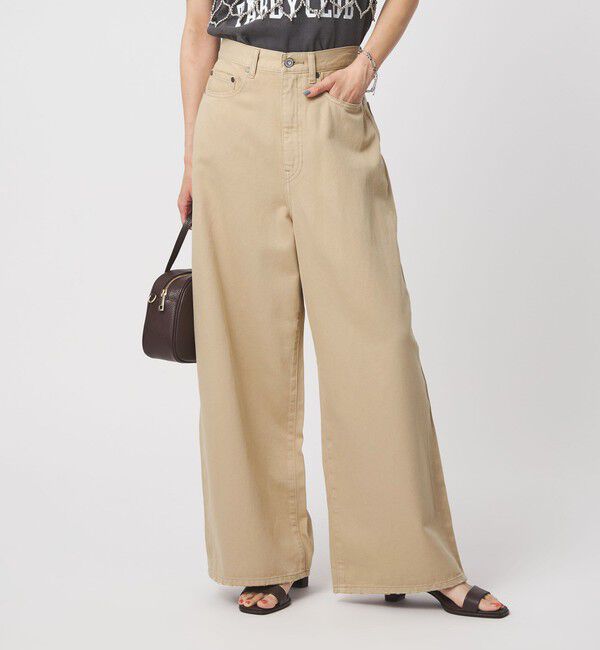 UNITED ARROWS green label relaxing「＜スタイリスト兵藤千尋さんコラボ＞ワイド ライト デニム 接触冷感」|デニム|