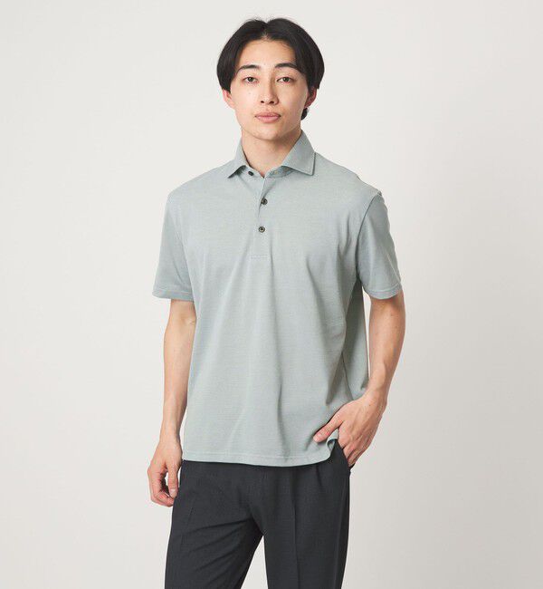 UNITED ARROWS green label relaxing「＜gim＞26SS アメリカンシーアイランド ビズ ポロシャツ -吸水速乾-」|ポロシャツ|LIME