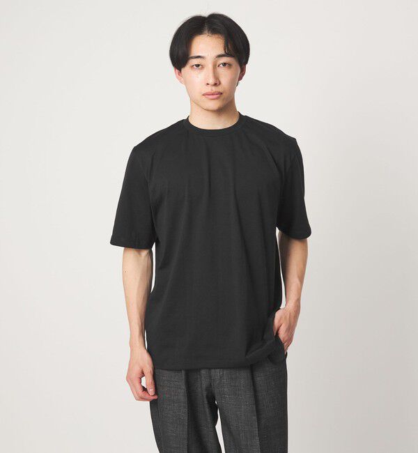 UNITED ARROWS green label relaxing「＜gim＞26SS アメリカンシーアイランド ビズ Tシャツ -吸水速乾-」|Tシャツ・カットソー|BLACK