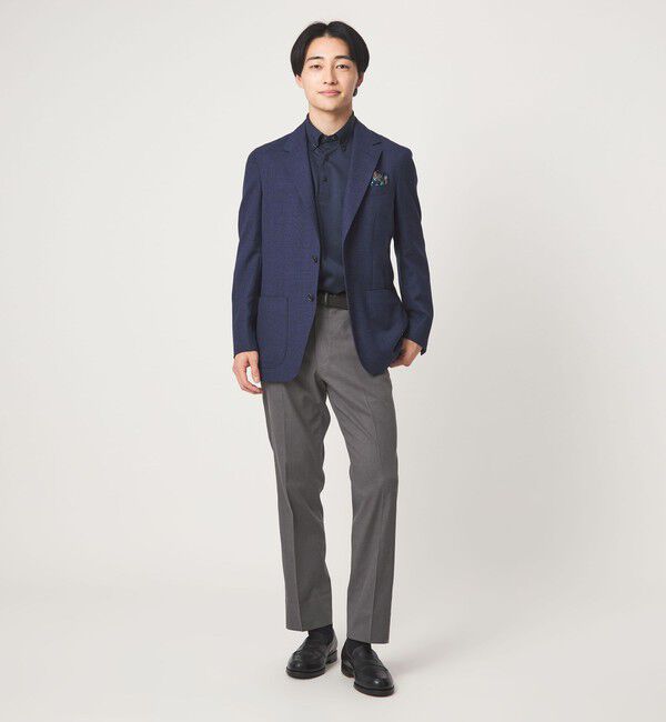 UNITED ARROWS green label relaxing「A+ COOL ロイヤルオックス スタンダード アジャスター NP スラックス -ウォッシャブル・接触冷感・吸水速乾」|スラックス|