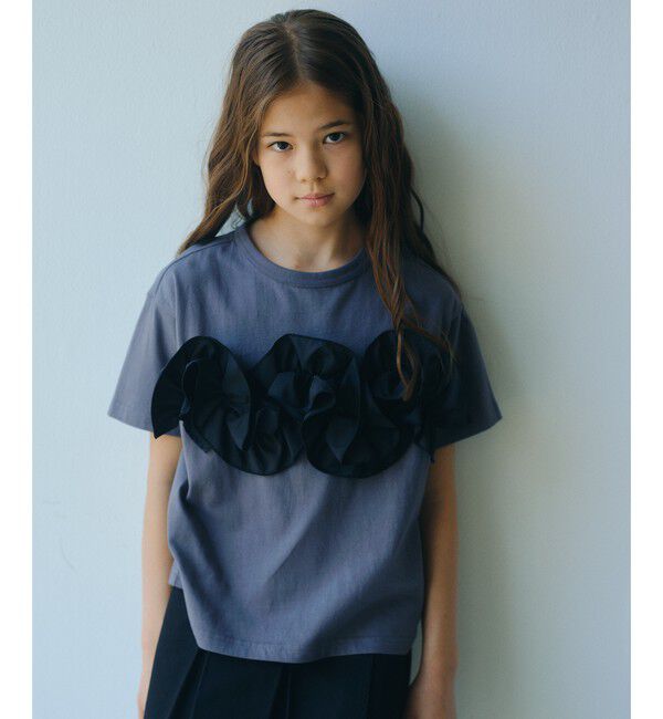 UNITED ARROWS green label relaxing「【スタメンシリーズ】フリル Tシャツ / キッズ  100cm-160cm」|Tシャツ・カットソー|