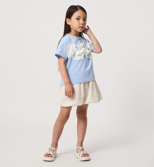 UNITED ARROWS green label relaxing「【スタメンシリーズ】フリル Tシャツ / キッズ  100cm-160cm」|Tシャツ・カットソー|