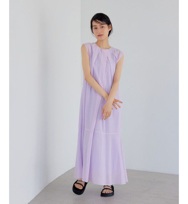 EMMEL REFINES「＜EMMEL REFINES＞EM C/PEシフォン 2WAY ワンピース」|ワンピース|LILAC