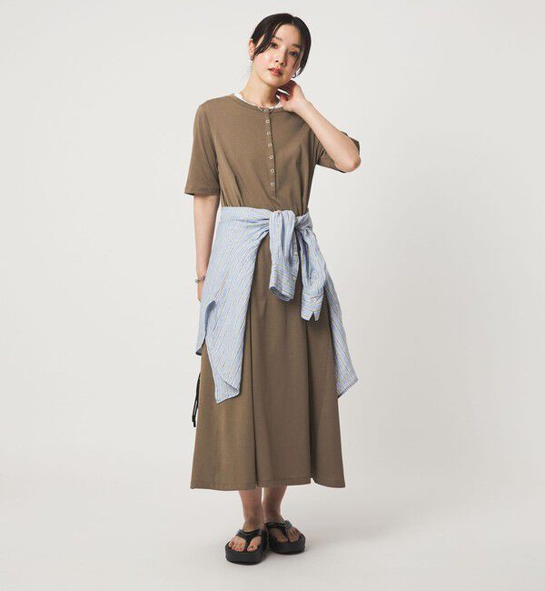 UNITED ARROWS green label relaxing「【WEB限定】＜at ease＞ヘンリーネック カットソー ワンピース」|ワンピース|