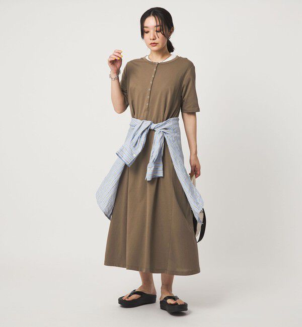 UNITED ARROWS green label relaxing「【WEB限定】＜at ease＞ヘンリーネック カットソー ワンピース」|ワンピース|