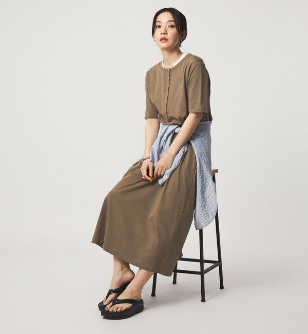 UNITED ARROWS green label relaxing「【WEB限定】＜at ease＞ヘンリーネック カットソー ワンピース」|ワンピース|