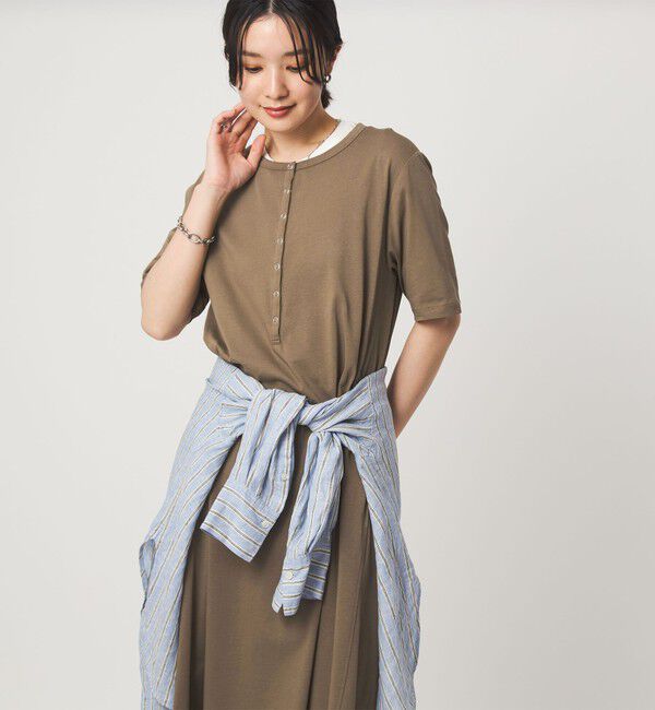 UNITED ARROWS green label relaxing「【WEB限定】＜at ease＞ヘンリーネック カットソー ワンピース」|ワンピース|