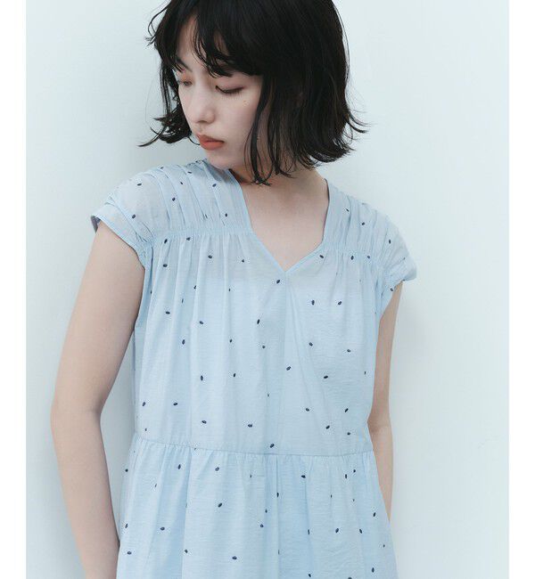 EMMEL REFINES「＜EMMEL REFINES＞EM オーバルシシュウ ティアード ワンピース」|ワンピース|