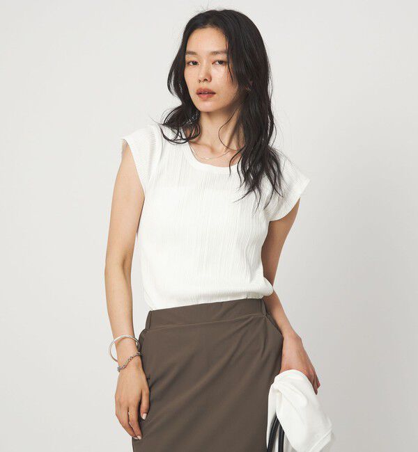 UNITED ARROWS green label relaxing「ランダム ブライトリブ Uネック カットソー」|Tシャツ・カットソー|