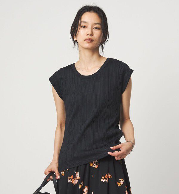 UNITED ARROWS green label relaxing「ランダム ブライトリブ Uネック カットソー」|Tシャツ・カットソー|