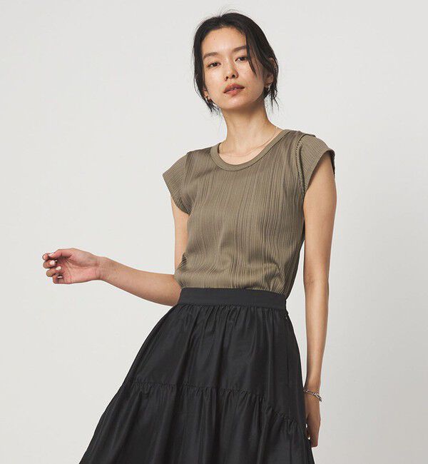 UNITED ARROWS green label relaxing「ランダム ブライトリブ Uネック カットソー」|Tシャツ・カットソー|