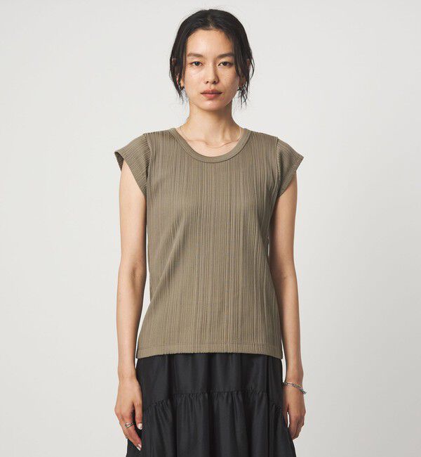 UNITED ARROWS green label relaxing「ランダム ブライトリブ Uネック カットソー」|Tシャツ・カットソー|