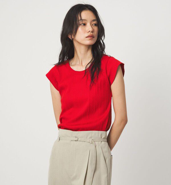 UNITED ARROWS green label relaxing「ランダム ブライトリブ Uネック カットソー」|Tシャツ・カットソー|