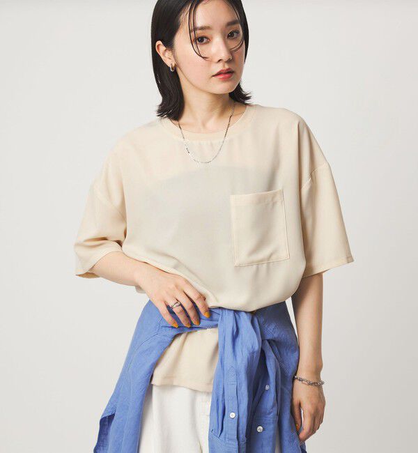 UNITED ARROWS green label relaxing「【WEB限定】＜at ease＞ジョーゼット カットソー 吸水速乾」|Tシャツ・カットソー|