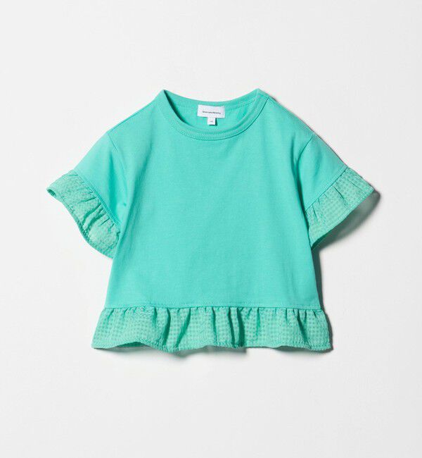 UNITED ARROWS green label relaxing「チェック フリル Tシャツ / キッズ 100cm-130cm」|Tシャツ・カットソー|