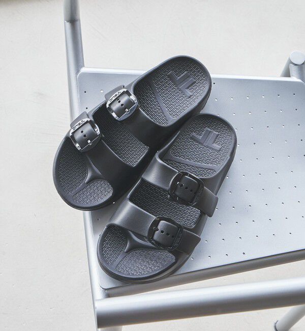 UNITED ARROWS green label relaxing「【別注】＜TELIC&times;Begin&times;GLR＞ ダブル バックル サンダル」|サンダル|BLACK