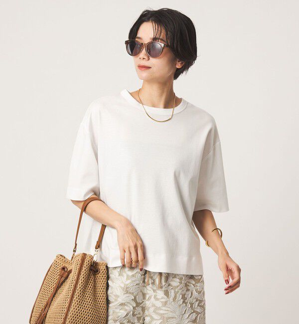 UNITED ARROWS green label relaxing「クロップド ポンチ Tシャツ 2」|Tシャツ・カットソー|