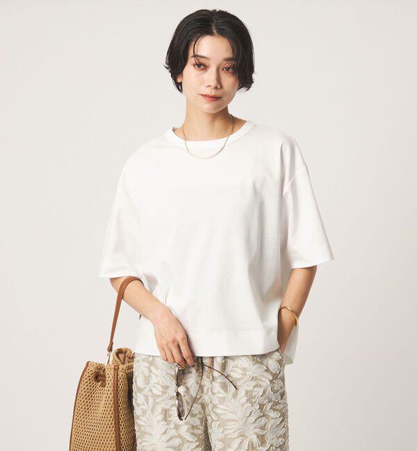UNITED ARROWS green label relaxing「クロップド ポンチ Tシャツ 2」|Tシャツ・カットソー|