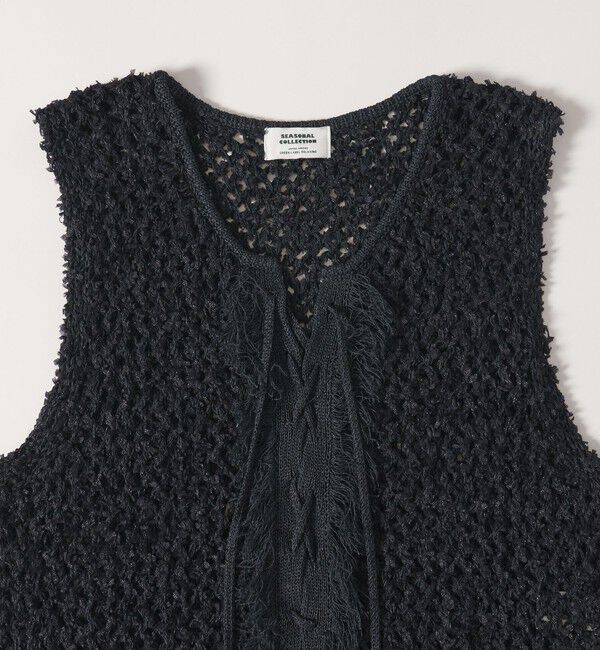 UNITED ARROWS green label relaxing「＜SEASONAL COLLECTION＞フリンジ ニット ジレ」|ニット・セーター|
