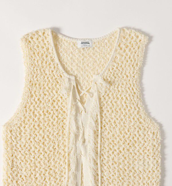 UNITED ARROWS green label relaxing「＜SEASONAL COLLECTION＞フリンジ ニット ジレ」|ニット・セーター|