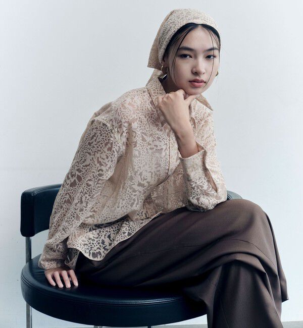 UNITED ARROWS green label relaxing「＜SEASONAL COLLECTION＞IPEKER オパール スカーフ シャツ」|シャツ・ブラウス|