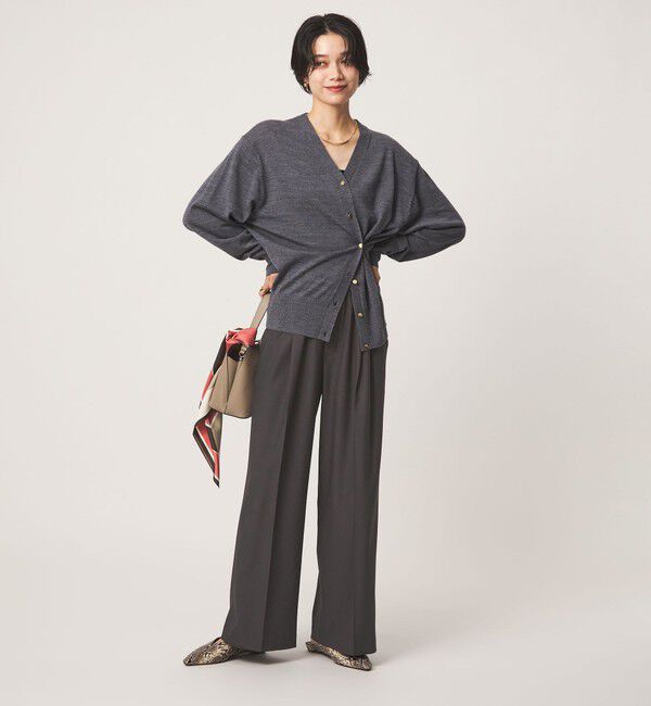 UNITED ARROWS green label relaxing「ニーハイワイドパンツ マシンウォッシャブル ストレッチ 帯電防止」|その他|