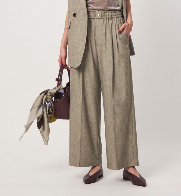 UNITED ARROWS green label relaxing「ニーハイワイドパンツ マシンウォッシャブル ストレッチ 帯電防止」|その他|