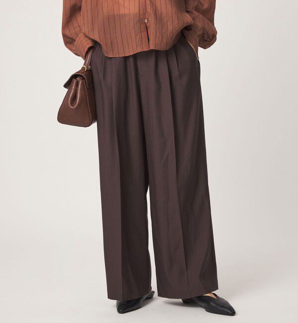 UNITED ARROWS green label relaxing「ニーハイワイドパンツ マシンウォッシャブル ストレッチ 帯電防止」|その他|