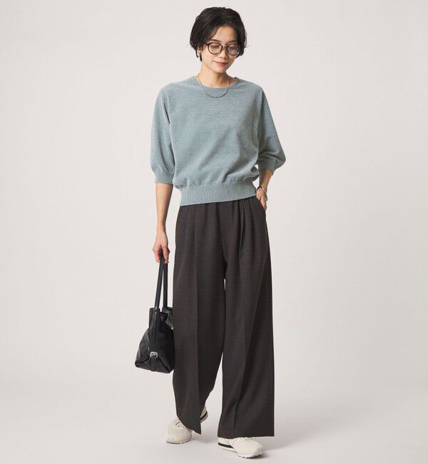 UNITED ARROWS green label relaxing「ニーハイワイドパンツ マシンウォッシャブル ストレッチ 帯電防止」|その他|
