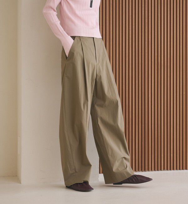 BEAUTY&YOUTH UNITED ARROWS「タックカーブパンツ ウォッシャブル 接触冷感」|その他|