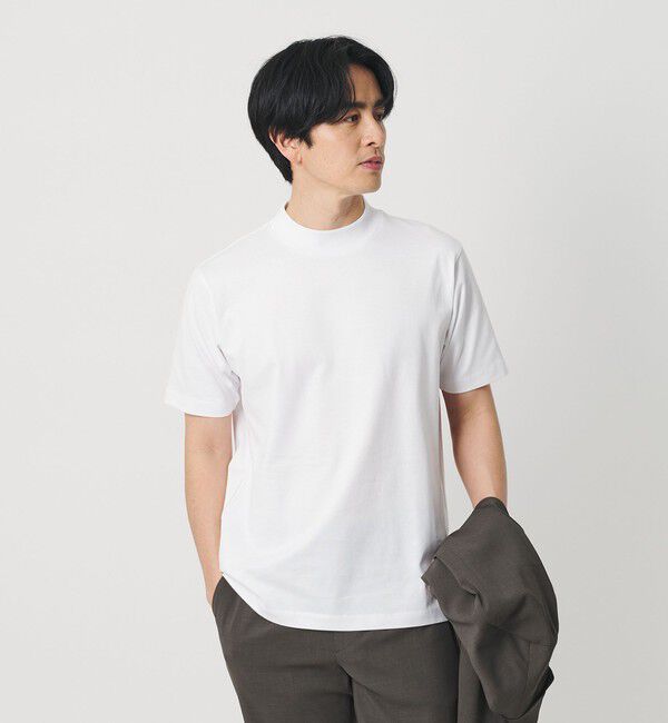 BEAUTY&YOUTH UNITED ARROWS「クリアコットン ジャケット 半袖Tシャツ 抗菌 防臭機能付き」|Tシャツ・カットソー|WHITE