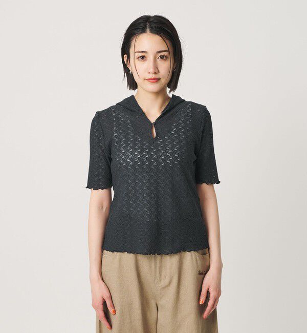 BEAUTY&YOUTH UNITED ARROWS「レース ショートスリーブ フーディ」|Tシャツ・カットソー|