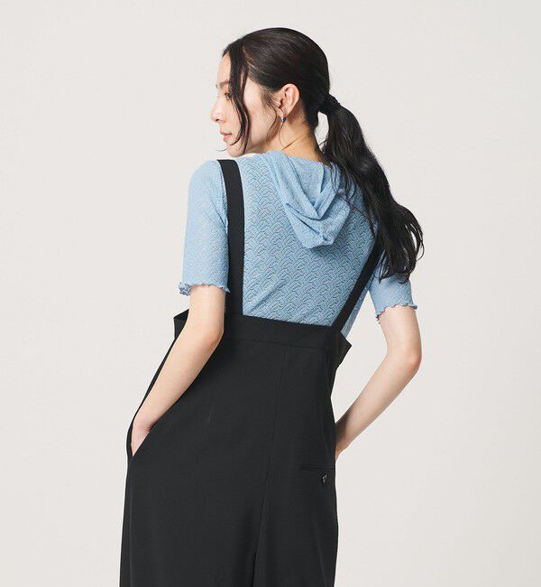 BEAUTY&YOUTH UNITED ARROWS「レース ショートスリーブ フーディ」|Tシャツ・カットソー|LT.BLUE