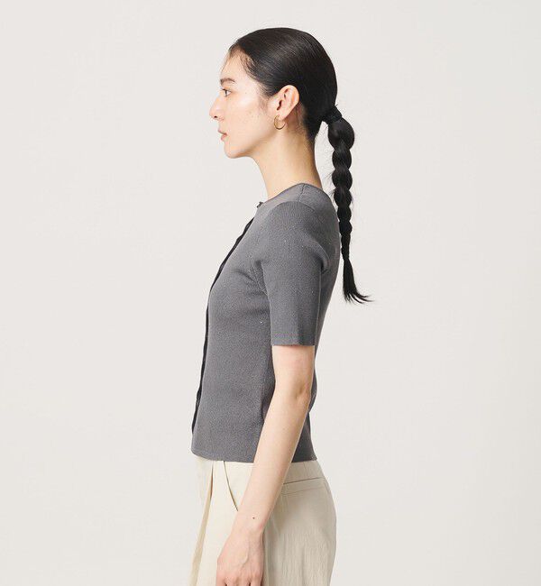 BEAUTY&YOUTH UNITED ARROWS「スパンコール ハーフスリーブ ２WAYカーディガン ウォッシャブル」|カーディガン|