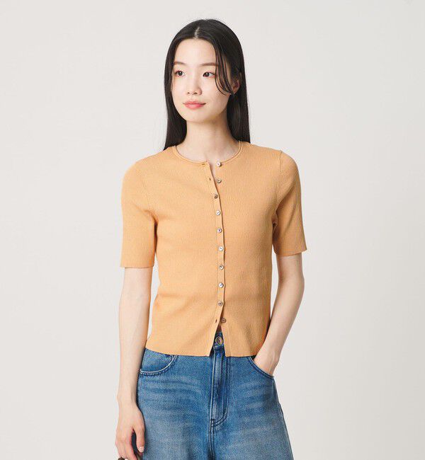 BEAUTY&YOUTH UNITED ARROWS「スパンコール ハーフスリーブ ２WAYカーディガン ウォッシャブル」|カーディガン|
