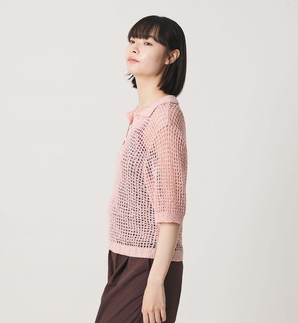 NICE WEATHER「＜NICE WEATHER＞メッシュ ショートスリーブ ポロシャツ」|ニット・セーター|