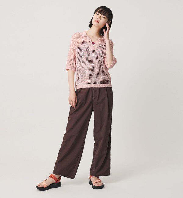 NICE WEATHER「＜NICE WEATHER＞メッシュ ショートスリーブ ポロシャツ」|ニット・セーター|