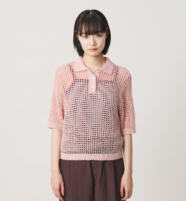 NICE WEATHER「＜NICE WEATHER＞メッシュ ショートスリーブ ポロシャツ」|ニット・セーター|