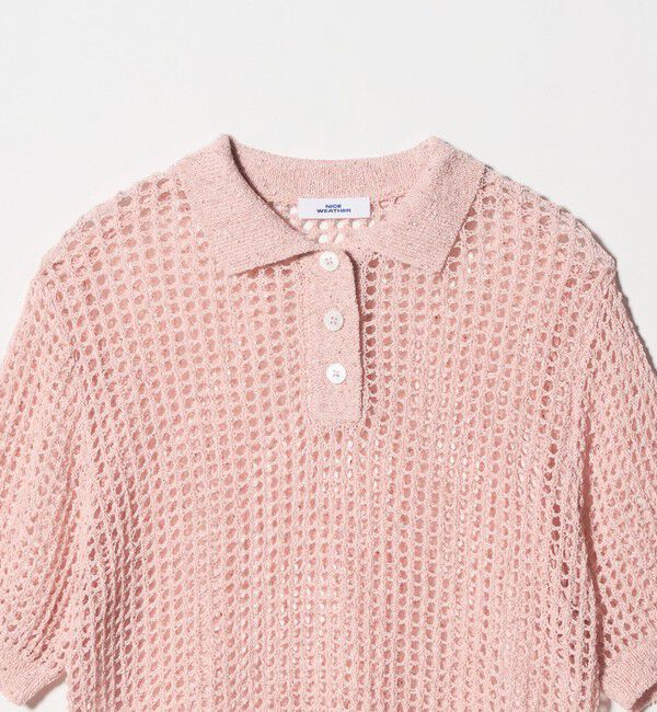 NICE WEATHER「＜NICE WEATHER＞メッシュ ショートスリーブ ポロシャツ」|ニット・セーター|