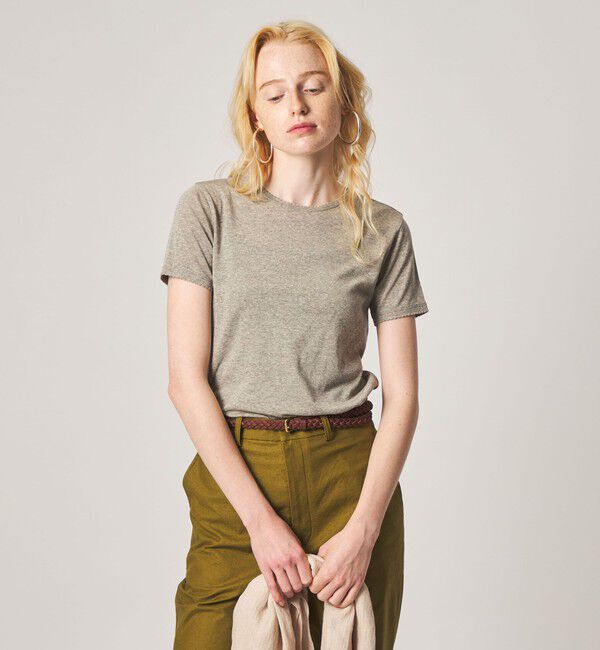 STEVEN ALAN「＜Steven Alan＞ラメジャージー シェルタック プルオーバー」|Tシャツ・カットソー|BEIGE