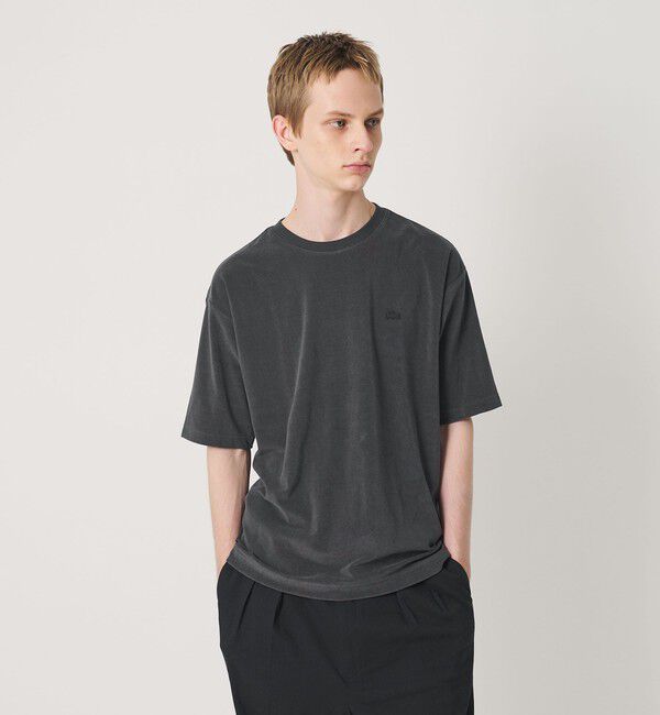 BEAUTY&YOUTH UNITED ARROWS「＜LACOSTE for BEAUTY&YOUTH＞ ワントーン パイル ショートスリーブ Tシャツ」|Tシャツ・カットソー|DK.GRAY