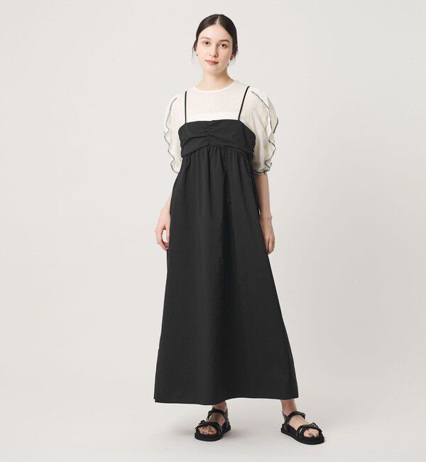 BEAUTY&YOUTH UNITED ARROWS「チェック＆ソリッド キャミソールワンピース ウォッシャブル」|ワンピース|