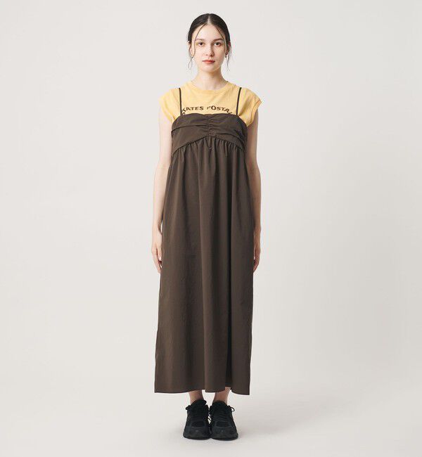 BEAUTY&YOUTH UNITED ARROWS「チェック＆ソリッド キャミソールワンピース ウォッシャブル」|ワンピース|