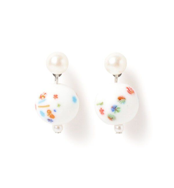 Ray BEAMS 「ミックス パールビーズ ピアス」|ピアス|WHITE